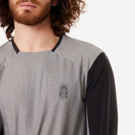 Джерсі чоловіче EXPL 100 для гірського велоспорту з довгими рукавами сіре - S | Зображення 3