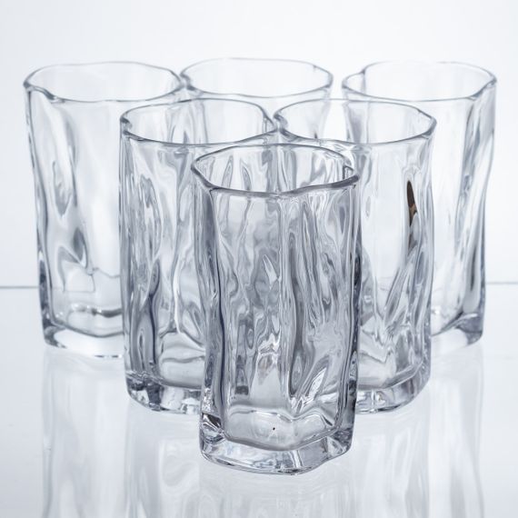 Набір склянок для напоїв Crinkle Glass 6 штук по 270 мл HP-17-62