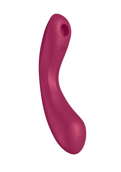 Вакуумний вібратор із потрійною стимуляцією Satisfyer Curvy Trinity 1, бордовий sexstyle | Зображення 2