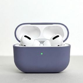 Силіконовий чохол для навушників pods Pro 3 (Темно-бузковий)