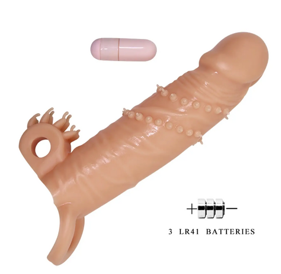 Удлиняющая насадка с вибростимуляцией ( на 4 см ) PRETTY LOVE - PENIS SLEEVE Connor Sex Aura | Зображення 6