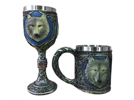 Подарунковий набір Чашка Келих 3 Вовк Подарунок