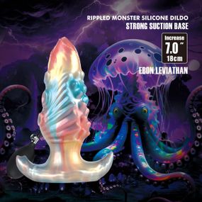 Анальна пробка Power Monsters Infernal Ebon Leviathan з накачуванням, різнокольорова, 18 см Sex Aura