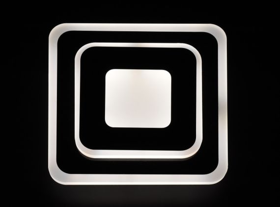 Сучасний квадратний світильник стельовий LED для кімнати кухні ванної 26127 Чорний 4х20х20 см. | Зображення 1