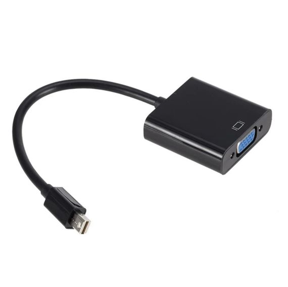 Адаптер-преобразователь Mini Display Port (Thunderbolt) - VGA (чёрный) | Зображення 1