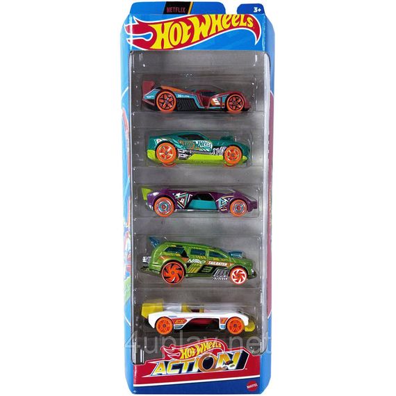 Hot Wheels Action Подарунковий набір з 5-ти машинок Хот Вілс Екшн | Зображення 2