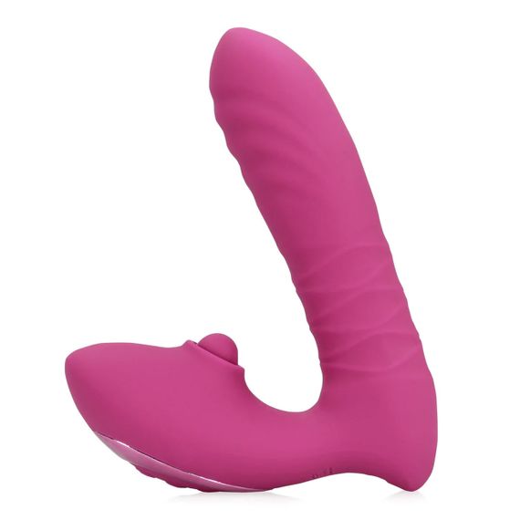 Вибратор для точки G Loveline Thrusting and Tapping Vibrator - Powerful Pink Sex Aura