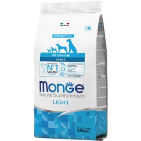 Сухой корм для собак Monge Dog All breeds Adult Light лосось с рисом 2.5 кг (8009470011228)