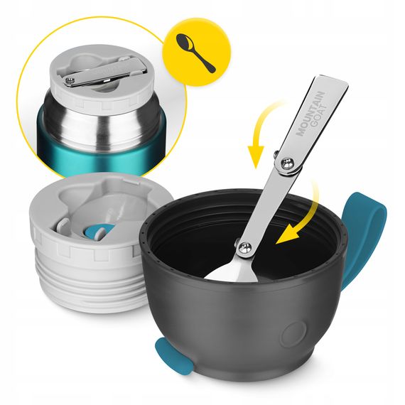 Термос для їжі Mountain Goat 0.72 л з ложкою Blue (P-5905973406963) | Зображення 7
