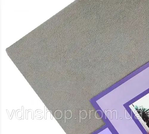 Світло сіре Простирадло махрове на резинці з наволочками Anisa (220х240+30 см) | Зображення 1