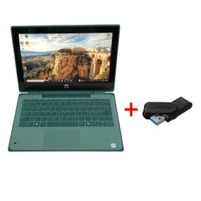 Нетбук-трансформер HP Fortis Flip G1i / 11.6" (1366x768) IPS Touch / Intel N150 (4 ядра по 3.6 GHz) / 8 GB DDR4 / 256 GB SSD / Intel HD Graphics / WebCam / Win 10 Pro б/в + Подарунок Флеш-накопичувач Kingston DataTraveler Exodia S 64 ГБ