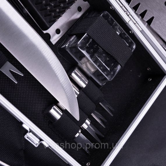 Набір аксесуарів для барбекю, мангала, гриля 19 предметів 42х14х7.5 см в кейсі HP-21-3 | Зображення 7