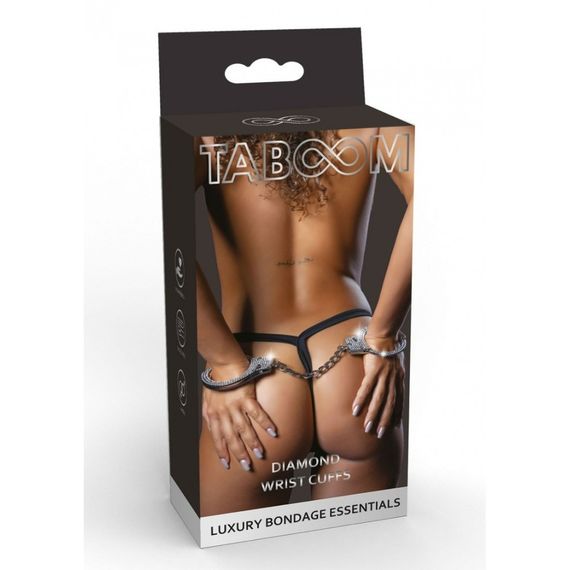Наручники з камінням Diamond Wrist Cuffs Silver Taboom Sex Aura | Зображення 3