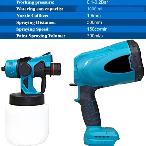 Краскопульт портативный, электрический, краскораспылитель с регулировкой ширины распыления | Зображення 8