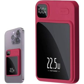 Power Bank с поддержкой беспроводной зарядки 10000мАч 22.5W Розовый