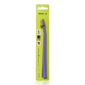 Зубна щітка Spokar 3429 X Super Soft (супер м'яка), діаметр щетинок 0,12мм., фіолетова з жовтим