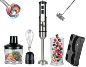 Блендер занурювальний домашній кухонний 6в1 Zepline ZP-117 1500Вт блендер, подрібнювач, міксер