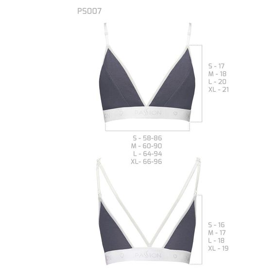 Спортивний топ з подвійними бретелями Passion PS007 TOP dark grey, size M | Зображення 4