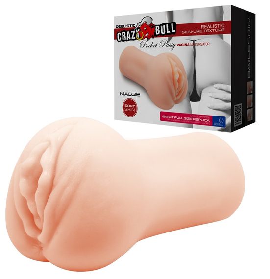 Мастурбатор-Вагіна Crazy Bull-MAGGIE POCKET pussy MASTURBATOR, BM-009226N Sex Aura | Зображення 1