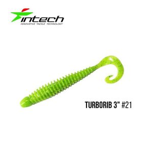Силіконова приманка, Їстівний силікон Intech Інтеч Turborib 3"7 шт #21