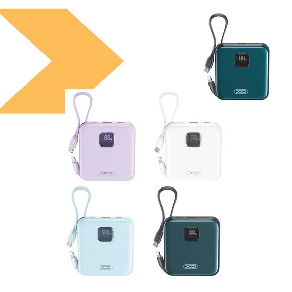 Павербанк з швидкою зарядкою 22.5W XO PR235 10000 мАг з вбудованими кабелями iP та TYPE-C (47015-XO PR235_546) | Зображення 1