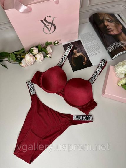 Комплект белья Виктория Сикрет | Женский комплект нижнего белья Victoria’s Secret Rhinestone со стразами L,