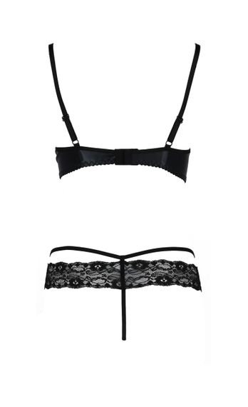 Komplekt bel'ya NORTH SET black S/M - Passion Komplekt bel'ya Passion Exclusive – North Set, vklyuchayushchiy byustgal'ter i trusiki s elementami iz lateksa. Seksual'nyy vecherniy komplekt PASSION NORTH SET v chernom tsvete, elegantnyy dizayn pozvolit nos | Зображення 4