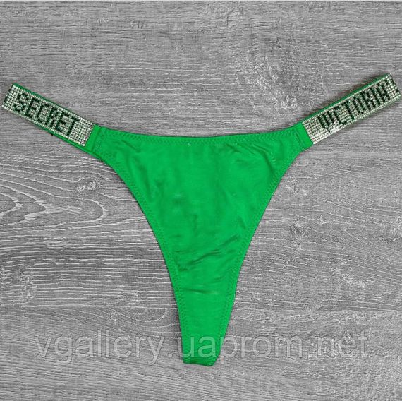 Женские кружевные стринги Виктория Сикрет со стразами, бикини стринги Victoria`s Secret, премиум качество