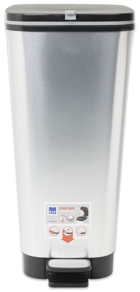 Контейнер для мусора с педалью KIS (Кис) Chic Bin L 45 л (8071900) Серебристый | Зображення 2