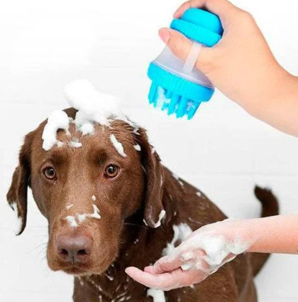 Щітка для миття тварин Cleaning Device The Gentle Dog Washer з силіконовими ворсинками для купання та масажу собак та кішок | Зображення 2