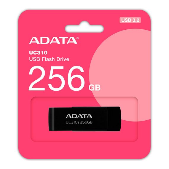 USB флеш накопичувач ADATA 256GB UC310 Black USB 3.0 (UC310-256G-RBK) | Зображення 3