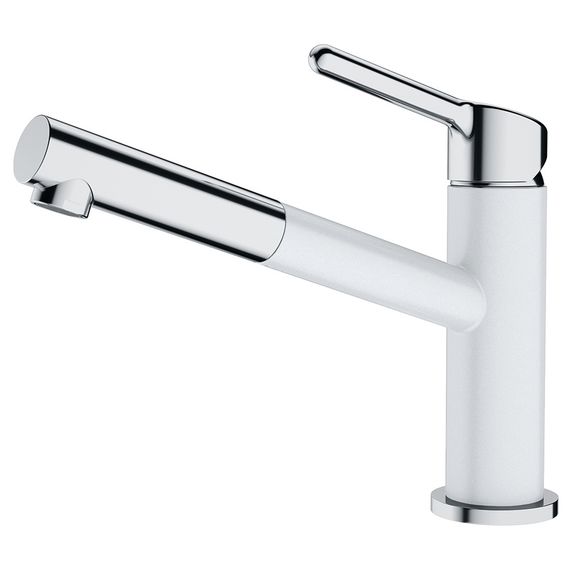 Смеситель Franke Orbit Pull Out/115.0623.139/с выносным шлангом/ однорычажный/хром-белый (115.0623.139) | Зображення 1