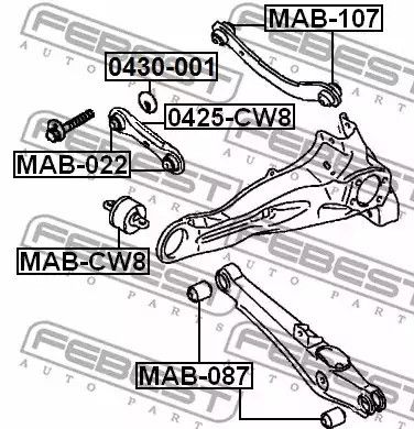 Ексцентрик mitsubishi lancer/outlander 06-, FEBEST (0430001) | Зображення 1