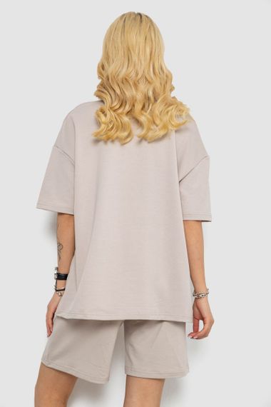 Костюм женский повседневный, цвет бежевый, 241R5004 | Зображення 3