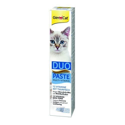 Паста для кішок GimCat DUO PASTE Multi-vitamin 12 vitamins з тунцем 12 вітамінів і тунець, 50 г