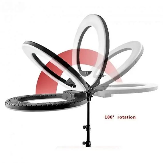 Кільцева LED лампа RGB MJ38 38см 220V 1 крепл.тел USB + пульт | Зображення 4