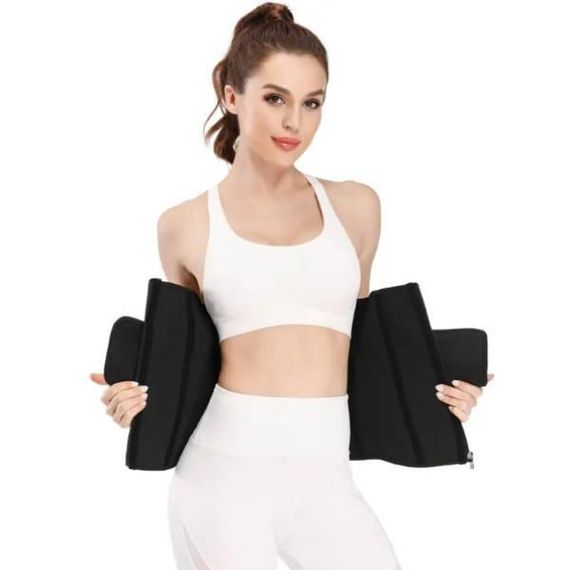 Утягивающий пояс для похудения Waist training corset Черный XXL