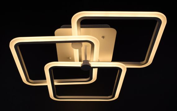 Люстра світлодіодна стельова LED світильник для квартири на стелю лед з пультом 25982 Білий 14х55х55 см. | Зображення 2