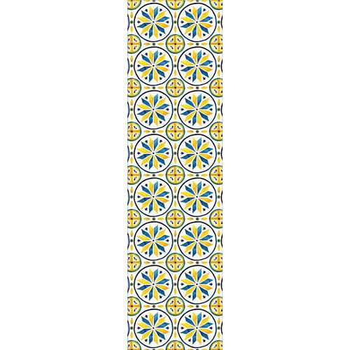 Доріжка на стіл Жовто-синій візерунок 150x40 см (DR__24A038)