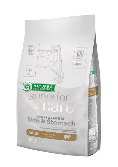 Nature's Protection Superior Care Sensitive Skin&Stomach Adult Small Breeds Сухий корм для собак з чутливим травленням та проблемною шкірою 1.5 кг