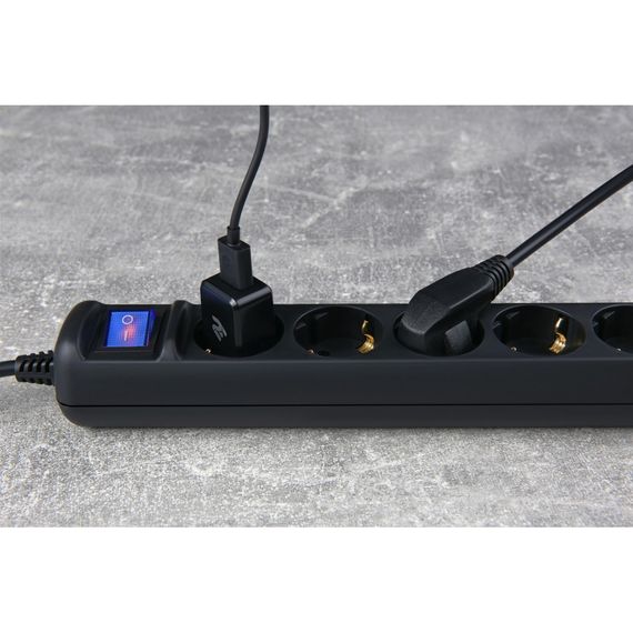 Мережевий фільтр живлення 2E 5xSchuko, 3м black (2E-U05ESM3BK) | Зображення 5