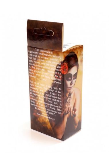 Анальна пробка із нержавіючої сталі з блакитним каменем Plug-Jewellery Gold BUTT PLUG- Light Blue | Зображення 9