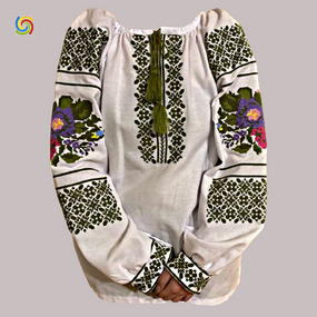 Рубашка Украинская вышиванка  31721 цвет белый размер S