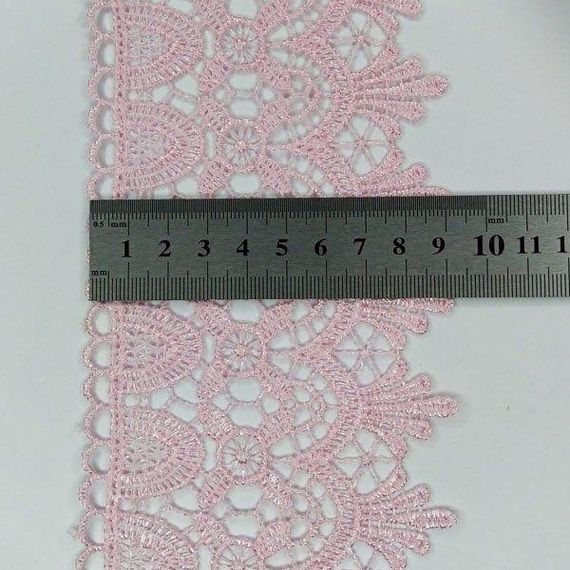 Кружево макраме  9см (13м) Цвет - Розовый (06-SF3119-5) | Зображення 3