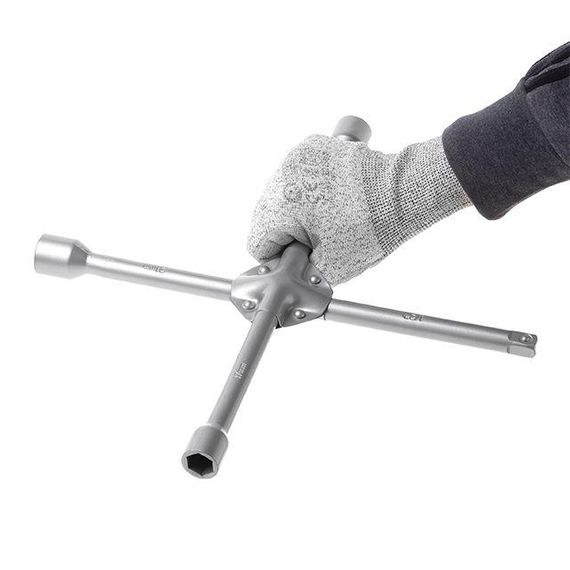 Ключ балонний хрестовий посилений, 14"х355 мм, 16 мм, 17, 19, 21, 1/2" INTERTOOL HT-1604 | Зображення 4