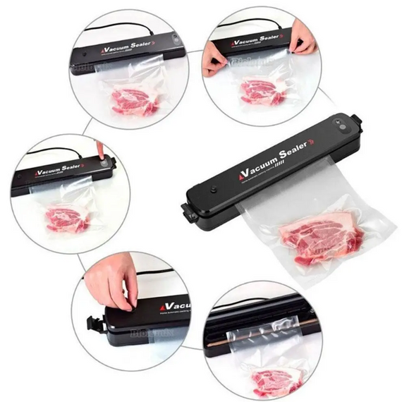 Кухонний вакуумний пакувальник для збереження свіжості продуктів без втрати смаку, побутовий автоматичний апарат | Зображення 7