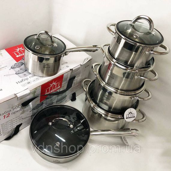 Набор кастрюль для электронной плиты, Набор кастрюль премиум каструль с антипригарным покрытием RD-93 | Зображення 4