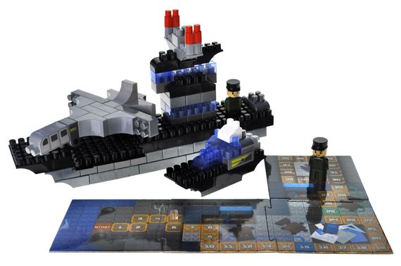 Конструктор блочний QB300-205 "Block&Steps: Морська Місія" + ходилка і меморі гра 3в1, 124дет. qbee | Зображення 1