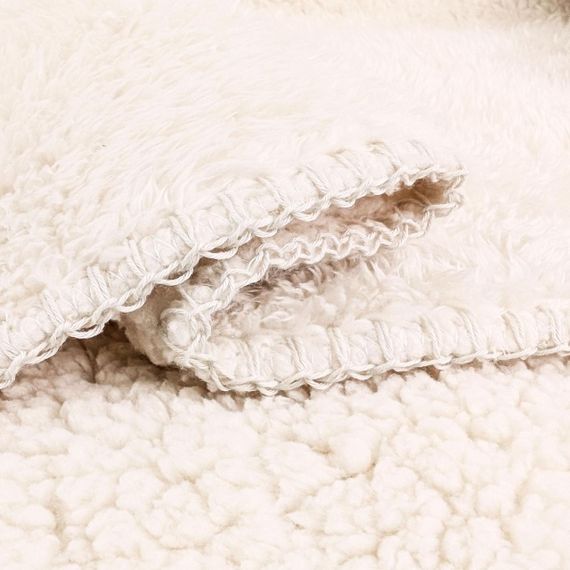 Плед-ковдра із шерпи і флісу молочний Love You 150 x 200 см | Зображення 2