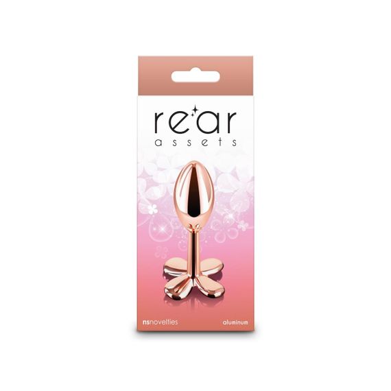 Анальна пробка NS Novelties Rear Assets — Clover — Rose Gold Sex Aura | Зображення 3